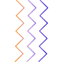 Zigzag lines